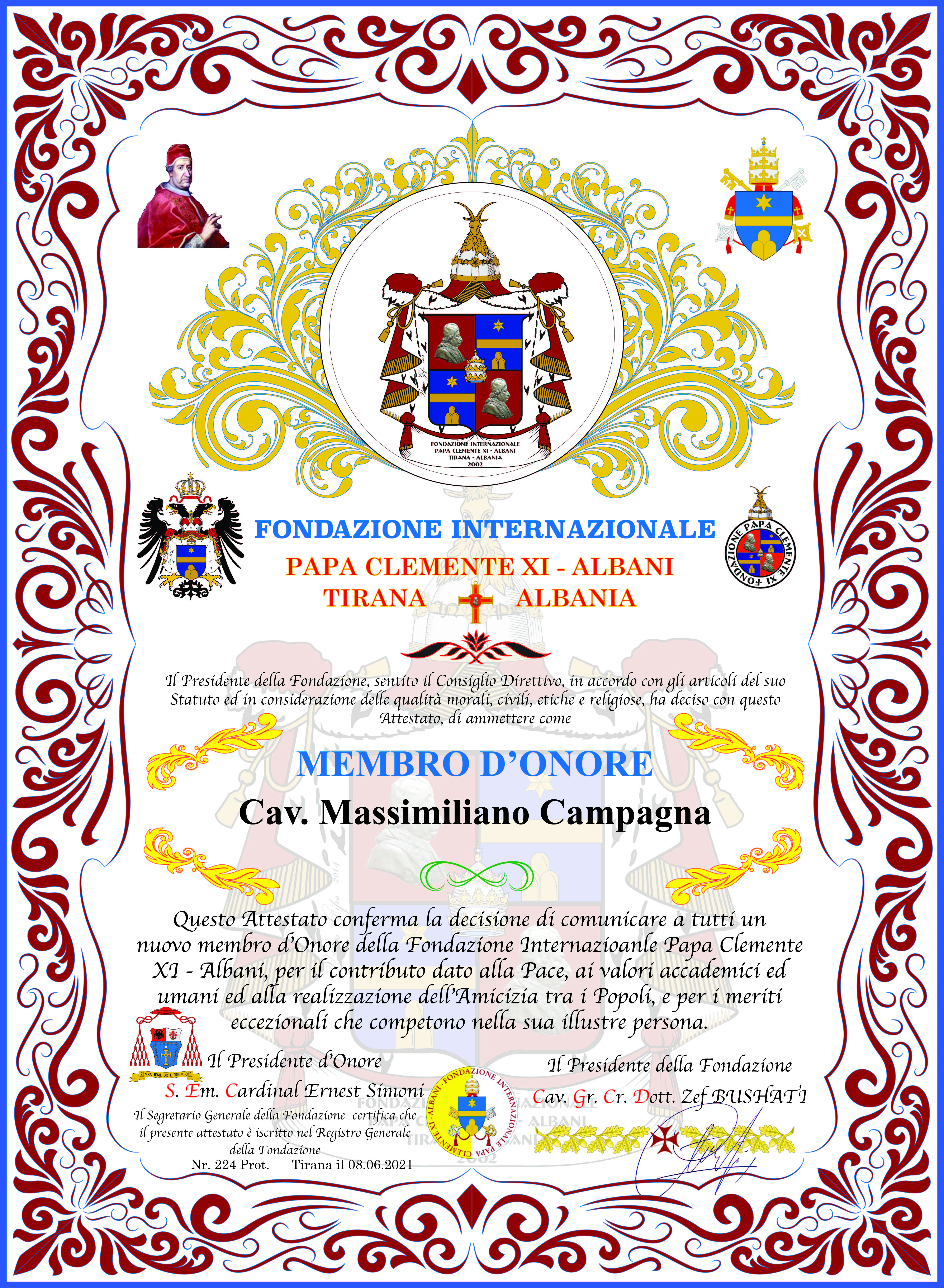 membro onore 224 campagna